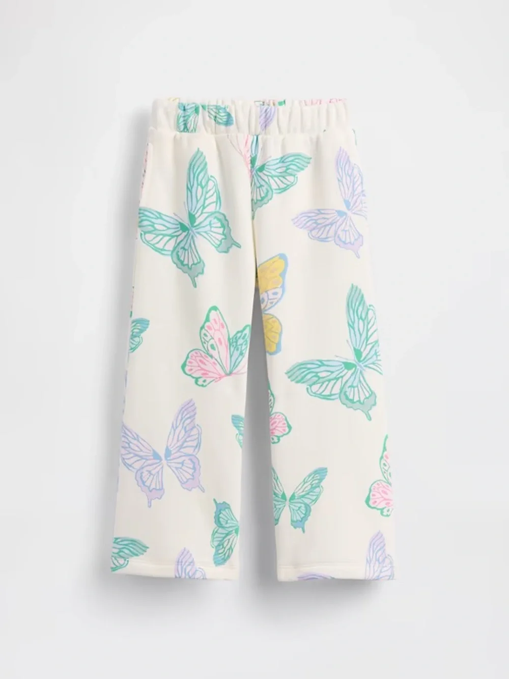 Gap Toddler VintageSoft Graphic Sweatpants- butterfly white 3t new in package